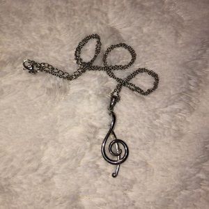 Treble Clef Music Necklace